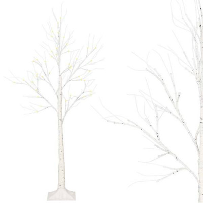 LED stromček Breza - 120cm, 48LED, IP44, teplá biela