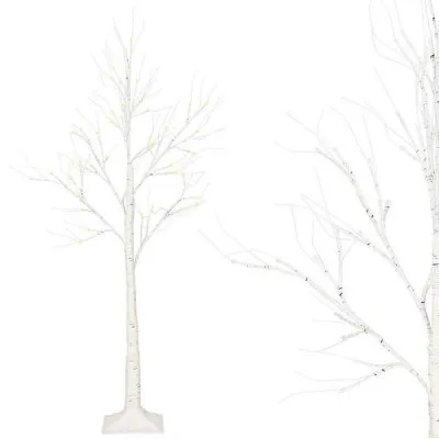 LED stromček Breza - 120cm, 48LED, IP44, teplá biela