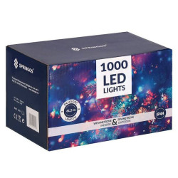 LED svetelná reťaz - 61,5m, 1000LED, IP44, teplá biela
