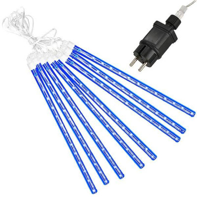 LED cencúle 8ks - 3m, 144LED, IP44, modrá