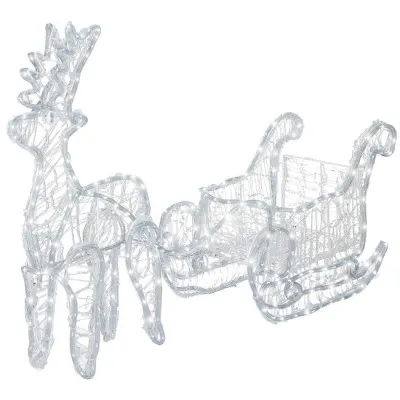 LED Sob so saňami - 150cm, 312LED, IP44, studená biela