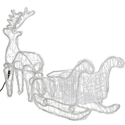 LED Sob so saňami - 150cm, 312LED, IP44, studená biela