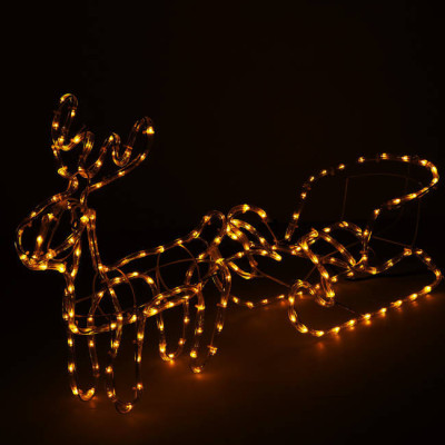 LED Sob so saňami - 130cm, 192LED, IP44, teplá biela