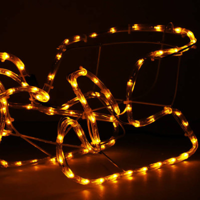 LED Sob so saňami - 130cm, 192LED, IP44, teplá biela