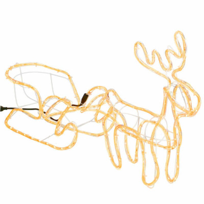 LED Sob so saňami - 130cm, 192LED, IP44, teplá biela