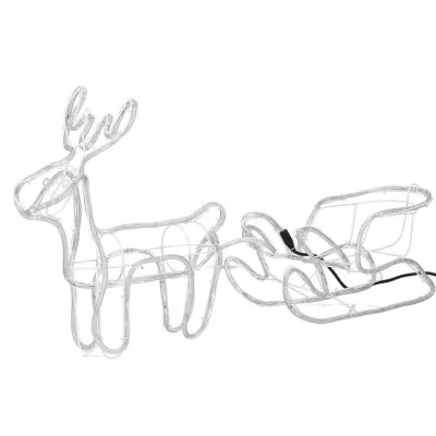 LED Sob so saňami - 130cm, 192LED, IP44, teplá biela