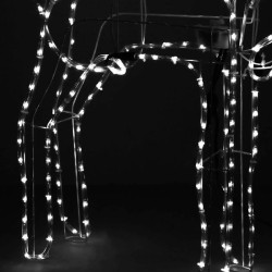 LED Sob s pohyblivou hlavou - 115cm, 288LED, IP44, motorček, studená biela