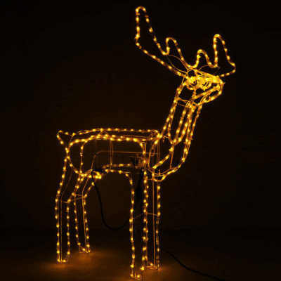 LED Sob s pohyblivou hlavou - 115cm, 288LED, IP44, motorček, teplá biela