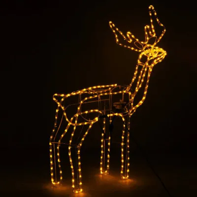 LED Sob s pohyblivou hlavou - 115cm, 288LED, IP44, motorček, teplá biela