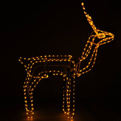 LED Sob s pohyblivou hlavou - 115cm, 288LED, IP44, motorček, teplá biela