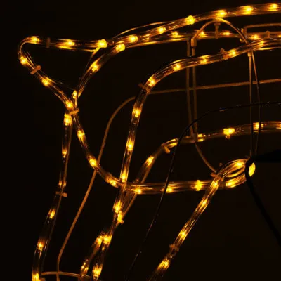 LED Sob s pohyblivou hlavou - 115cm, 288LED, IP44, motorček, teplá biela