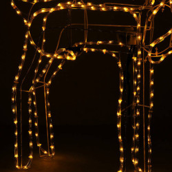 LED Sob s pohyblivou hlavou - 115cm, 288LED, IP44, motorček, teplá biela