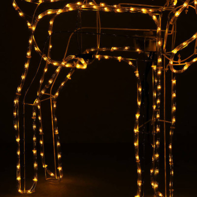 LED Sob s pohyblivou hlavou - 115cm, 288LED, IP44, motorček, teplá biela