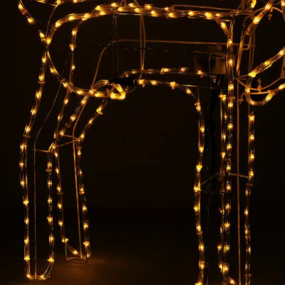 LED Sob s pohyblivou hlavou - 115cm, 288LED, IP44, motorček, teplá biela