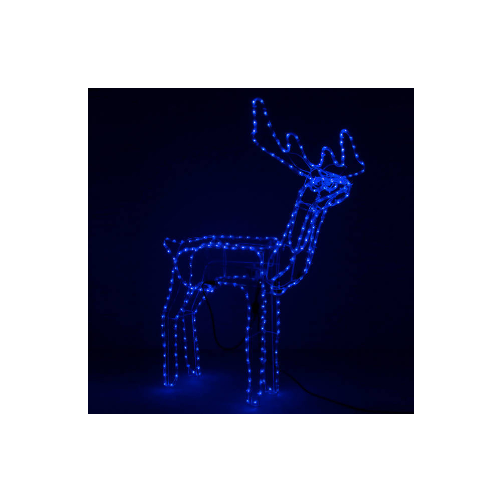 LED Sob s pohyblivou hlavou - 115cm, 288LED, IP44, motorček, modrá