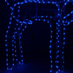 LED Sob s pohyblivou hlavou - 115cm, 288LED, IP44, motorček, modrá