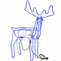 LED Sob s pohyblivou hlavou - 115cm, 288LED, IP44, motorček, modrá