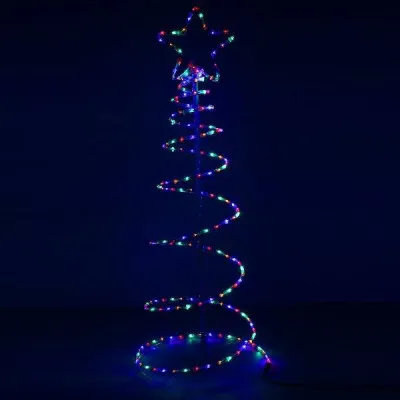 LED Vianočný stromček - 135cm, 192LED, IP44, multicolor