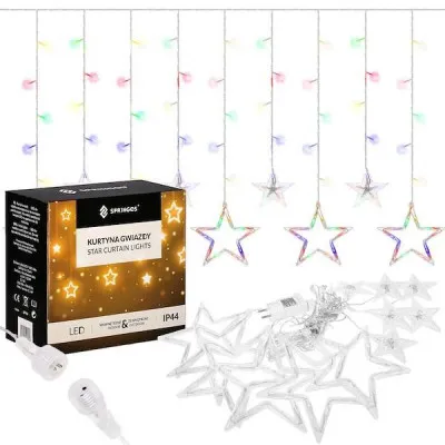 LED svetelný záves Hviezdy - 2x0, 7m, 92LED, 8 funkcií, IP44, multicolor