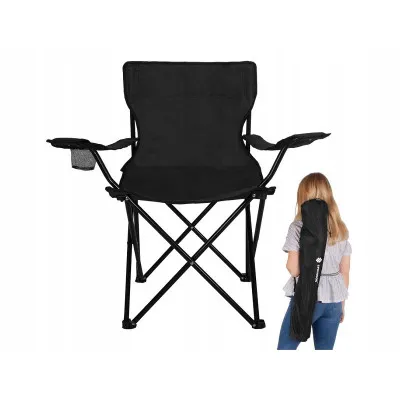 Kempingové kreslo SPRINGOS COSTA čierne