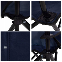 Kempingové kreslo SPRINGOS COSTA tmavo modré