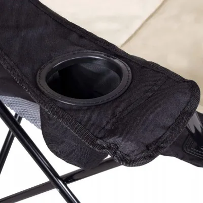 Kempingové kreslo SPRINGOS COSTA PREMIUM XXL béžovo-čierne