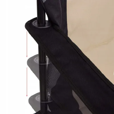 Kempingové kreslo SPRINGOS COSTA PREMIUM XXL béžovo-čierne