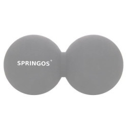 Masážna loptička dvojitá 12x6 cm SPRINGOS LACROSSE sivá
