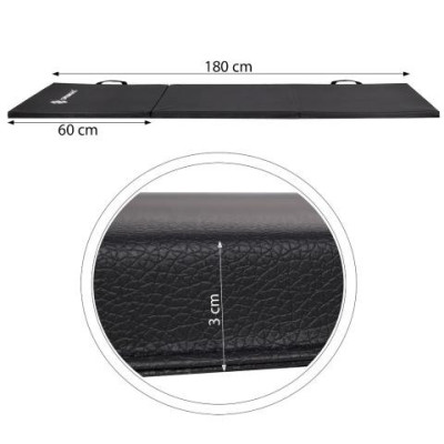 Žínenka skladacia trojdielna 180x60x3 cm SPRINGOS FLEXI čierna