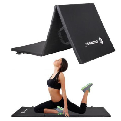 Žínenka skladacia trojdielna 180x60x3 cm SPRINGOS FLEXI čierna