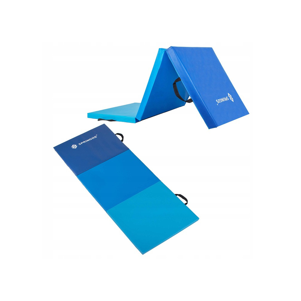 Žínenka skladacia trojdielna 180x60x5, 5 cm SPRINGOS ULTRA modrá