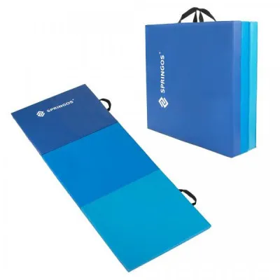 Žínenka skladacia trojdielna 180x60x5, 5 cm SPRINGOS ULTRA modrá