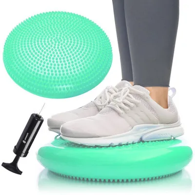 Balančná a masážna podložka + pumpička SPRINGOS MEDICAL svetlo zelená