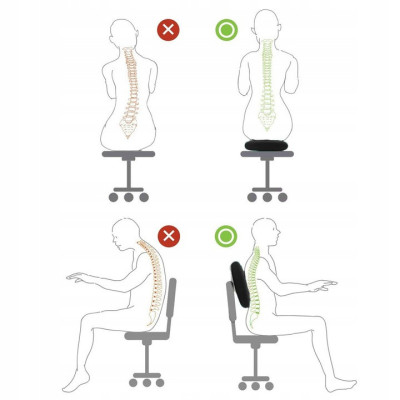 Balančná a masážna podložka + pumpička SPRINGOS MEDICAL čierna