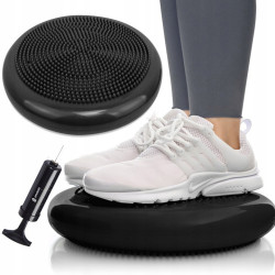 Balančná a masážna podložka + pumpička SPRINGOS MEDICAL čierna