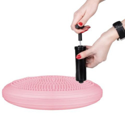 Balančná a masážna podložka + pumpička SPRINGOS PROMEDIC ružová