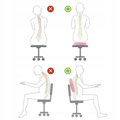 Balančná a masážna podložka + pumpička SPRINGOS PROMEDIC ružová