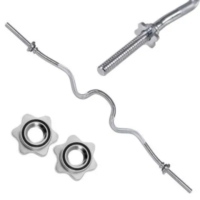 Vzpieračská tyč EZ COMBO 120cm / 25mm lomená SPRINGOS