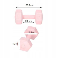 Sada činiek 2x2 kg SPRINGOS HEX ružové