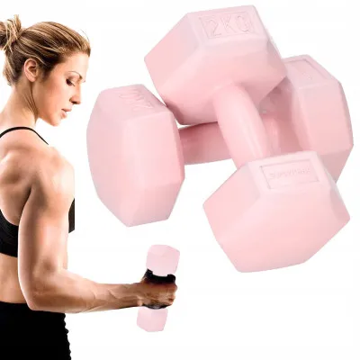 Sada činiek 2x2 kg SPRINGOS HEX ružové