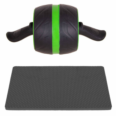 Posilňovacie koliesko SPRINGOS AB ROLLER zelené + podložka