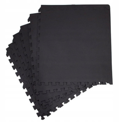 Penová podložka Puzzle 60x60x1, 2 cm sada 6ks SPRINGOS FM0003 čierna