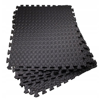 Penová podložka Puzzle 60x60x1,2 cm súprava 4ks SPRINGOS FM0004 čierna