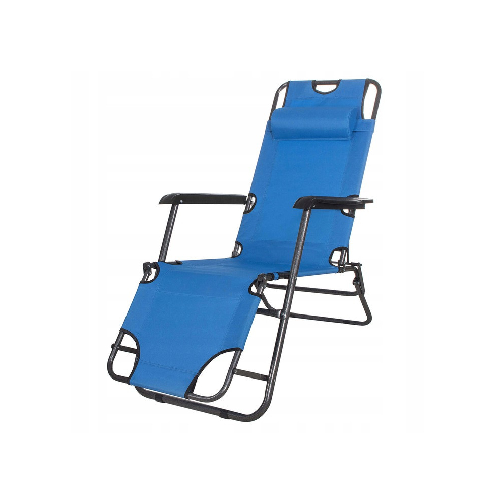Záhradné polohovacie kreslo SPRINGOS RELAX svetlo modré