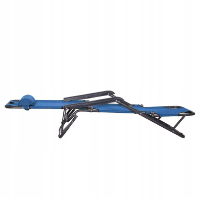 Záhradné polohovacie kreslo SPRINGOS RELAX svetlo modré