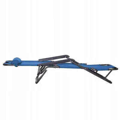 Záhradné polohovacie kreslo SPRINGOS RELAX svetlo modré