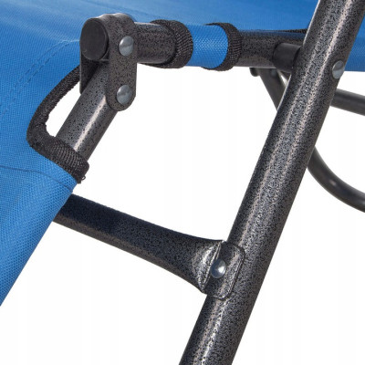 Záhradné polohovacie kreslo SPRINGOS RELAX svetlo modré