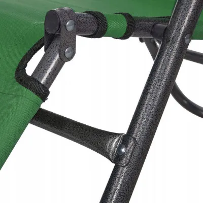 Záhradné polohovacie kreslo SPRINGOS RELAX zelené