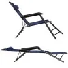 Záhradné polohovacie kreslo SPRINGOS RELAX tmavo modré