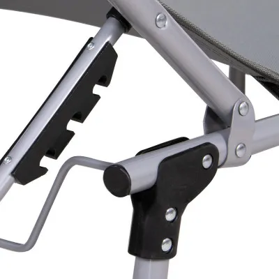 Záhradné polohovacie lehátko SPRINGOS POOL sivé